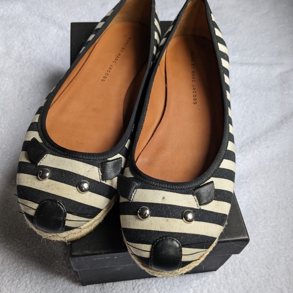 Marc Jacob's Mouse Ballet Flats Striped - Picture 1 of 6